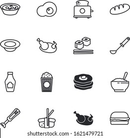 meal vector icon set such as: serving, raw, appliances, tako, toaster, spice, pop, sesame, cholesterol, utensil, spatula, jar, chocolate, bun, culture, cheese, japanese, closeup, pancake, gourmet