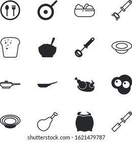 meal vector icon set such as: ladle, group, gourmet, hot, cooked, simple, silverware, leaf, toast, bbq, sack, female, celebration, scrambled, french, holiday, porcelain, eco, tools, teflon, flour