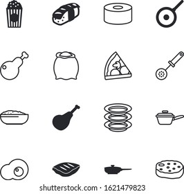 meal vector icon set such as: cinema, agriculture, bucket, bakery, pastry, popcorn, morning, film, spatula, omelet, salami, turkey, yummy, thin, orange, corn, home, asia, roe, porcelain, sea, sashimi
