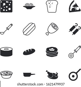 meal vector icon set such as: diet, canned, market, fat, pancake, fried, pizza, dairy, kebab, preparation, hotdog, long, yummy, calories, tin, nature, marinated, american, pizzeria, pancakes, sausage