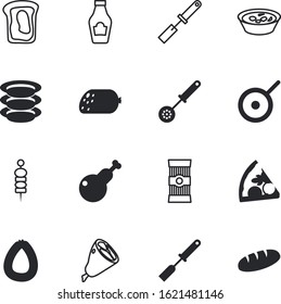meal vector icon set such as: loaf, silverware, heat, party, shop, pizzeria, fire, tableware, spice, bake, taste, bone, protein, thanksgiving, teflon, ketchup, macaroni, plates, salad, handle, turkey