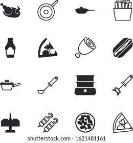 meal vector icon set such as: unhealthy, steak, jar, mixing, hand, box, whip, electric, technique, market, heat, roast, taste, bird, skewer, fries, technology, container, steaming, appliances