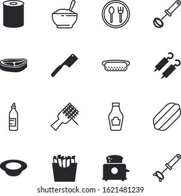meal vector icon set such as: leg, green, travel, summer, porridge, holiday, rare, kebab, army, chop, isometric, sharp, setting, tableware, protein, camping, picnic, fries, flatware, mustard, italian