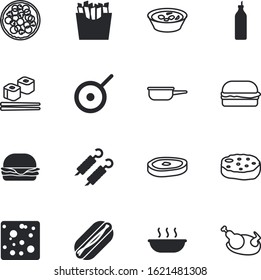 meal vector icon set such as: junk, piece, summer, cafe, seaweed, iron, stick, thanksgiving, salmon, marinated, fried, fry, bird, sausage, lamb, calories, flavor, tool, fire, box, spice, dog, mutton