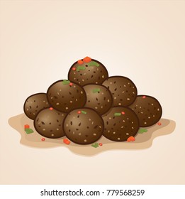 Mealballs on background