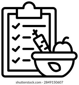Mealplan Icon Element For Design