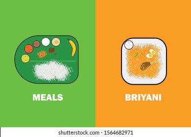 Meals Briyani Or Indian Lunch