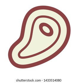meals icon vector, pink simple design.