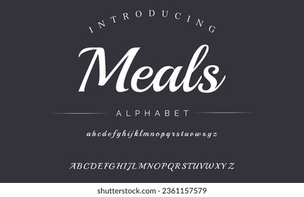 Meals Speed sport alphabet, bold angled and italic letters with dynamic cutout for movement game logo, racing headline.Vector font