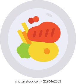 meals vector concept on white background. isolated illustration icon