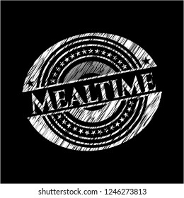 Mealtime with chalkboard texture