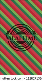 Mealtime christmas badge background.