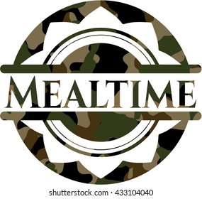 Mealtime on camouflage pattern