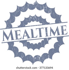 Mealtime rubber stamp