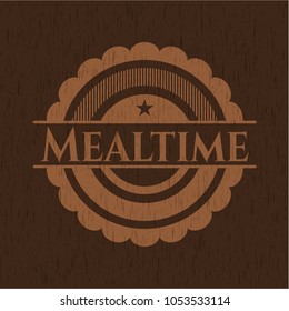 Mealtime wood emblem. Retro