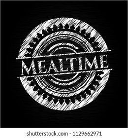 Mealtime written on a chalkboard