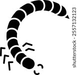 Mealworm icon for wildlife and nature world