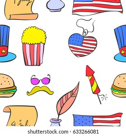 Meamorial day colorful of doodles