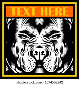 Mean Bulldog Mascot Illustration vector