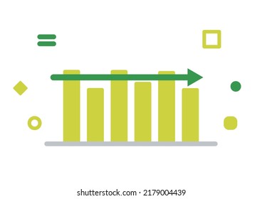 Mean equilibrium trend bar graph