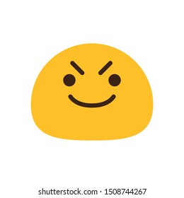 Mean face vector illustration yellow