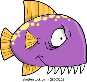 Mean Fish shark Vector Illustration