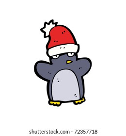 Pingüino de aspecto medio en esa caricatura