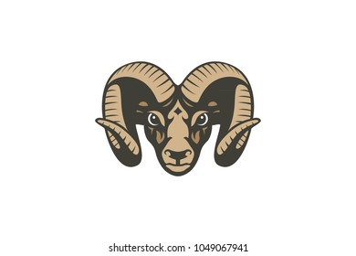 Mean Looking Ram head Sport Team Logo Design