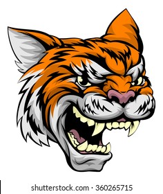 A mean looking tiger sports mascot animal