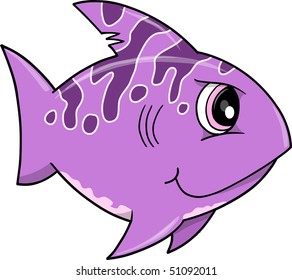 Mittlere violette Shark-Vektorgrafik