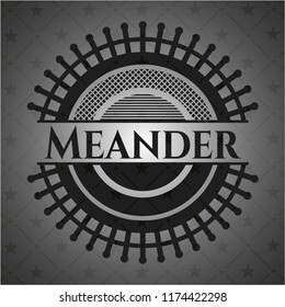 Meander dark emblem. Retro