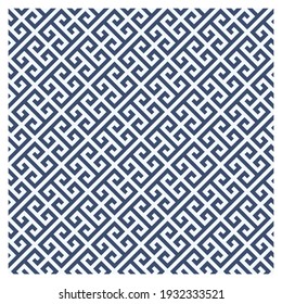 Meander Diagonal Pattern - Greek Ornament Background