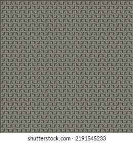 Meander pattern on a bluish gray cotton jersey. Abstract knit fabric texture.