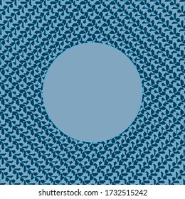 Meandering cornered patterns like illusion effect with circle in center. Seamless vector drawn. It can be used as abstract background, wallpaper, backdrop, cover page, billboard, banner etc.