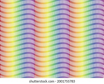meandering rainbow piano rhythm pattern.