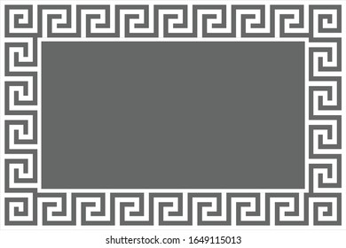 Mientras tanto, un borde decorativo, construido con líneas continuas, en forma de motivo repetido.