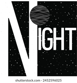 A meaning full typography of night in frame