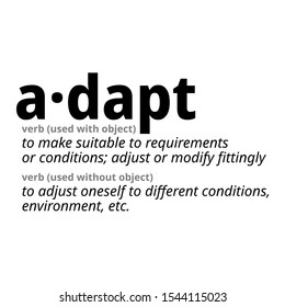 The meaning of the word adapt in the dictionary