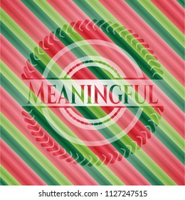 Meaningful christmas colors style badge.