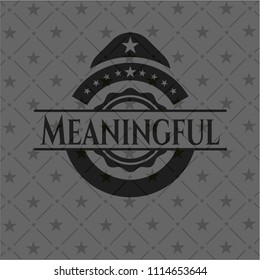Meaningful dark badge