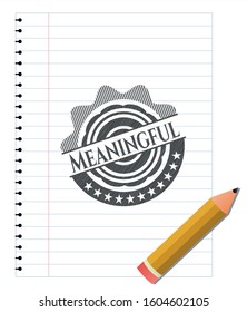 Meaningful emblem draw with pencil effect. Vector Illustration. Detailed.
