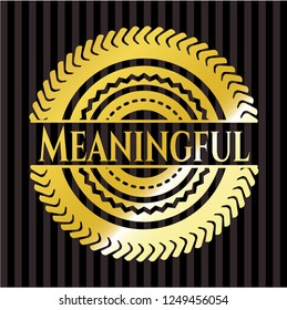 Meaningful golden emblem or badge