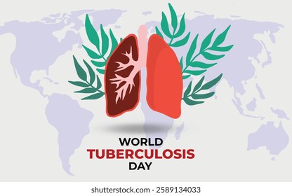  A meaningful and informative illustration dedicated to World Tuberculosis (TB) Day, raising awareness about the global fight against TB.