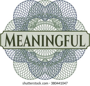 Meaningful money style rosette