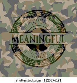 Meaningful on camouflaged texture