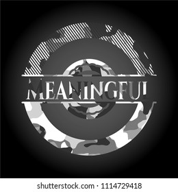 Meaningful on grey camouflage pattern