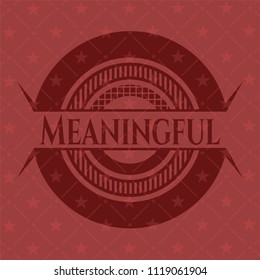 Meaningful red emblem. Retro