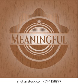 Meaningful retro style wood emblem