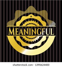 Meaningful shiny badge. Vector Illustration. Detailed.