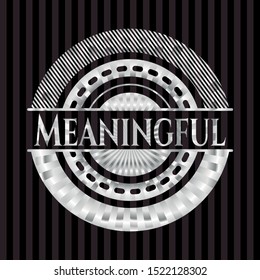Meaningful silvery emblem or badge. Vector Illustration. Mosaic.